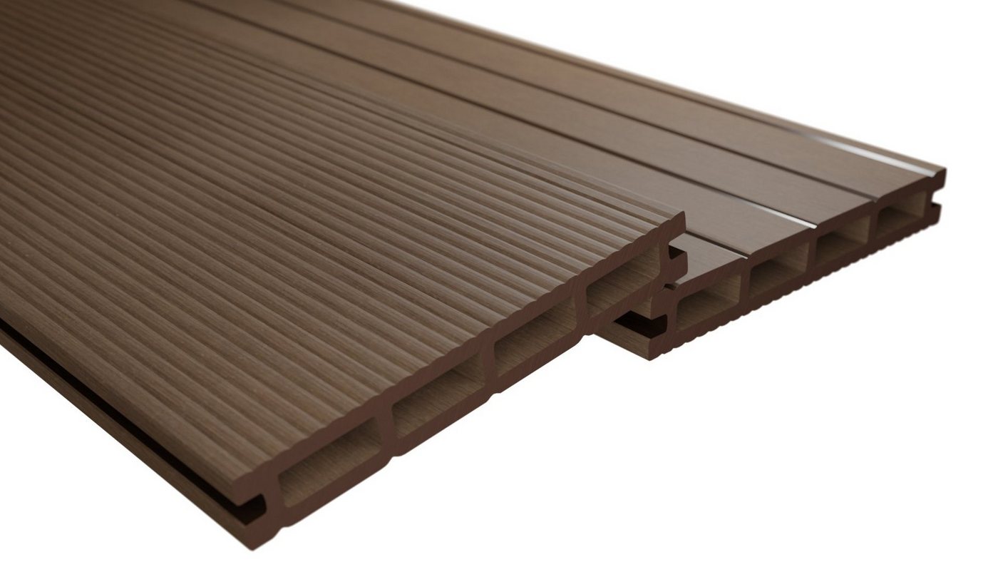 Endorphin Terrassendielen ® 18m² Braun WPC Terrassendielen Komplettset von Endorphin