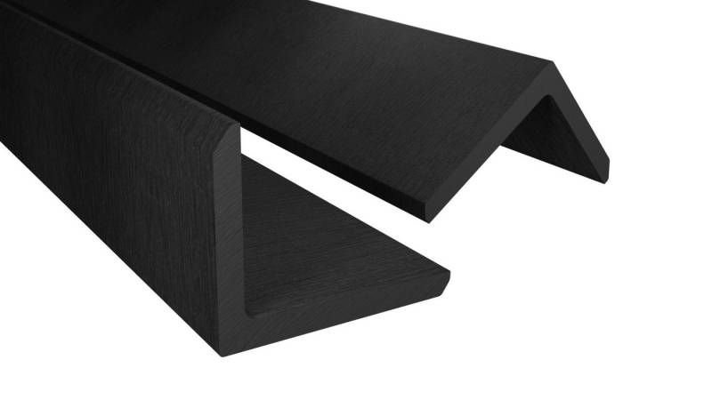 Endorphin Terrassendielen ® WPC Abschlussleisten 10er Set Anthrazit 110cm Winkelprofil 5,5 x 4,5, BxL: je 5.5x110.0 cm von Endorphin