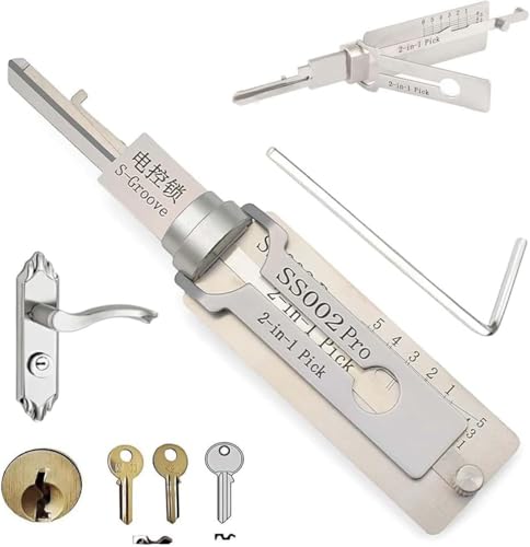2-in-1 Hauptschlüssel-Decoder, Edelstahl-Hauptschlüssel-Decoder, Master-Schlüssel-Decoder, Dietrich-Set, Werkzeug, Mehrzweck-Edelstahl-Wartungsreparatur-Kits, robuste Handwerkzeuge, SS001-SS002 (SS002 2-in-1 Hauptschlüssel-Decoder, Edelstahl-Hauptschlüssel-Decoder, Master-Schlüssel-Decoder, Dietrich-Set, Werkzeug, Mehrzweck-Edelstahl-Wartungsreparatur-Kits, robuste Handwerkzeuge, SS001-SS002 (SS002 von Endyniner