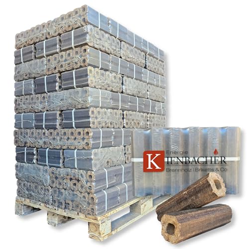 200kg Palette PiniKay Hartholzbriketts aus reiner Buche- und Eiche Brenn Kamin Ofen Heiz Holz Gluthalter Gluthalter Premium Holzbriketts | Energie Kienbacher von Energie Kienbacher