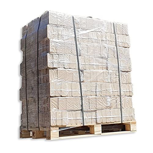 1000kg Palette RUF Hartholzbriketts Eckig Brenn Kamin Ofen Grill Smoker Heiz Holz Gluthalter Brennholz Premium Öko Holzbriketts | 1 Palette | Energie Kienbacher von Energie Kienbacher