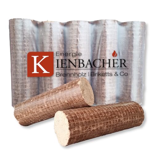 100kg Nestro Briketts aus reinem Buchenholz im Paket Hartholz Brenn Kamin Ofen Heiz Holz Gluthalter Buche Nestro Brikett Rund | Energie Kienbacher (10x10kg) von Energie Kienbacher