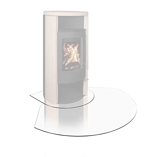 2-teilige Glasplatte Rundbogen für Kaminofen - Saisonplatte in Bogenform - Vorlegeplatte im Sommer entfernbar von EnergieWerk Ost GmbH