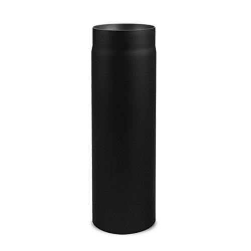 EWO Ofenrohr 200mm Durchmesser - Rauchrohr 50cm lang (Schwarz) - Feuerrohr 2 mm Stahlblech - Kaminrohr mit Senotherm-Beschichtung - rußbeständig, frost- & tauwechselbeständig von EnergieWerk Ost GmbH