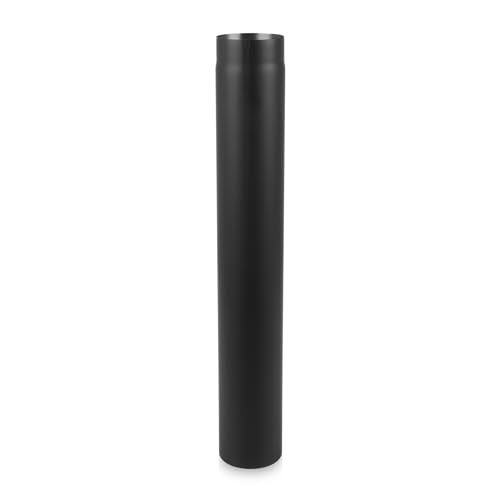 EWO Ofenrohr 150mm Durchmesser - Rauchrohr 100cm lang (Schwarz) - Feuerrohr 2 mm Stahlblech - Kaminrohr mit Senotherm-Beschichtung - rußbeständig, frost- & tauwechselbeständig von EnergieWerk Ost GmbH