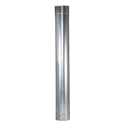Ø 150 mm Lüftungsrohr Länge 100 cm für runde Rohrsysteme aus galvanisierten Stahl von EnergieWerk Ost GmbH