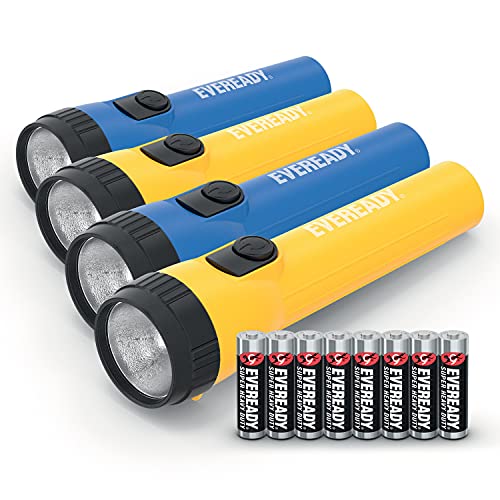 Energizer Eveready LED Taschenlampe, Extrem Hell für Camping, Outdoor und Geschenk, Batterie Enthalten, 4 Stück, Black von Eveready