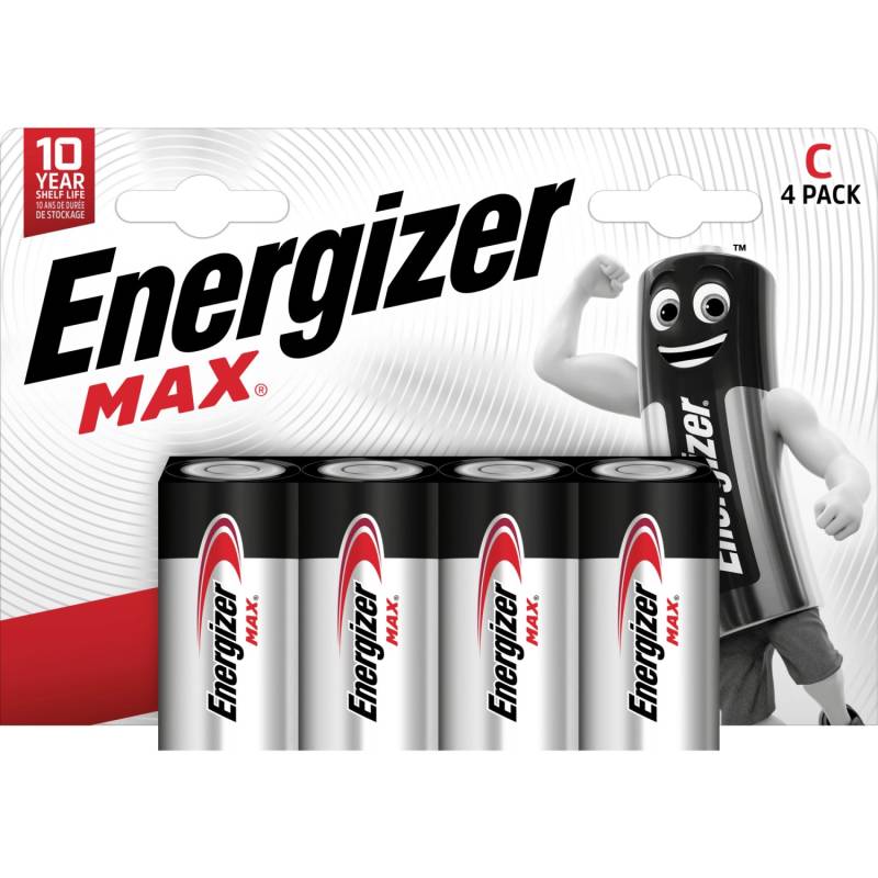 Energizer Alkaline Batterie Max C Baby 4 Stück von Energizer