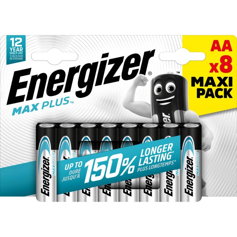 Energizer Alkaline Batterie Max Plus AA Mignon 8 Stück von Energizer