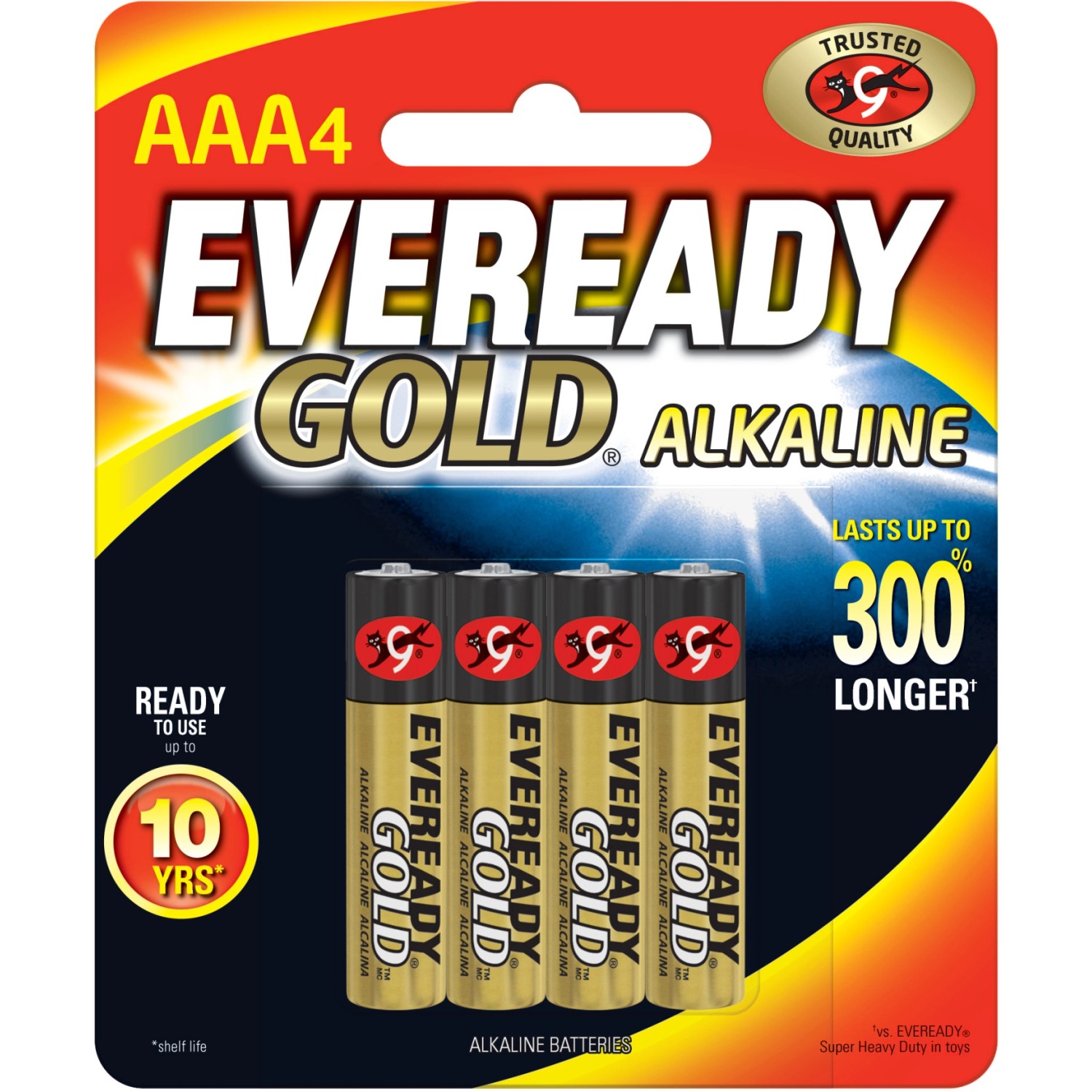 Energizer Alkaline Batterie Eveready Gold AAA Micro 4 Stück von Energizer