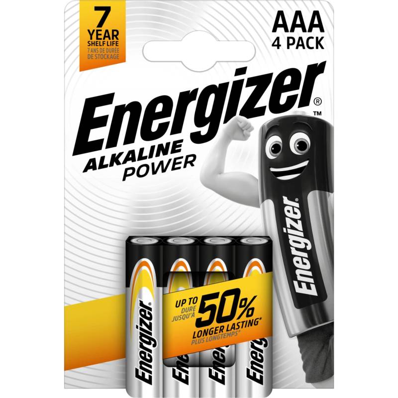 Energizer Batterie Alkaline Power AAA Micro 4 Stück von Energizer