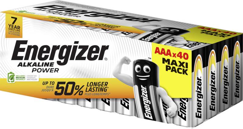 Energizer Alkaline Power Micro AAA LR03 40er Pack von Energizer