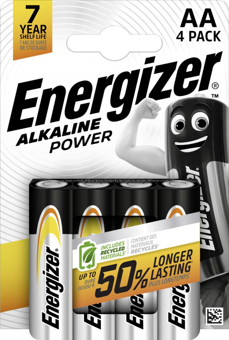 Energizer Alkaline Power Mignon AA 1,5 V, 4er Pack von Energizer