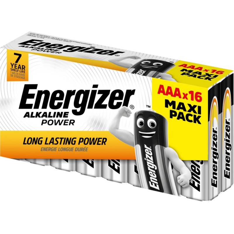 Energizer Batterie Alkaline Power Micro AAA 16 Stück Paper Box von Energizer
