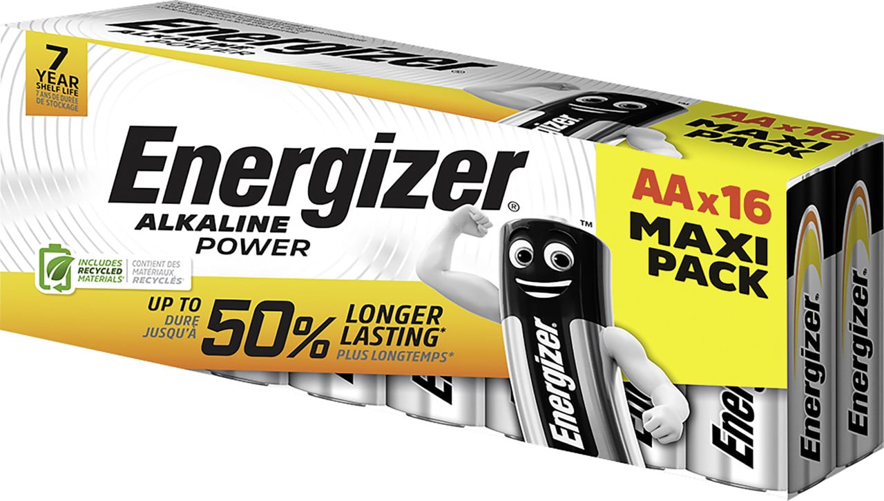 Energizer E91 Alkaline Power Batterie Mignon AA 1,5 V, 16er Pack von Energizer