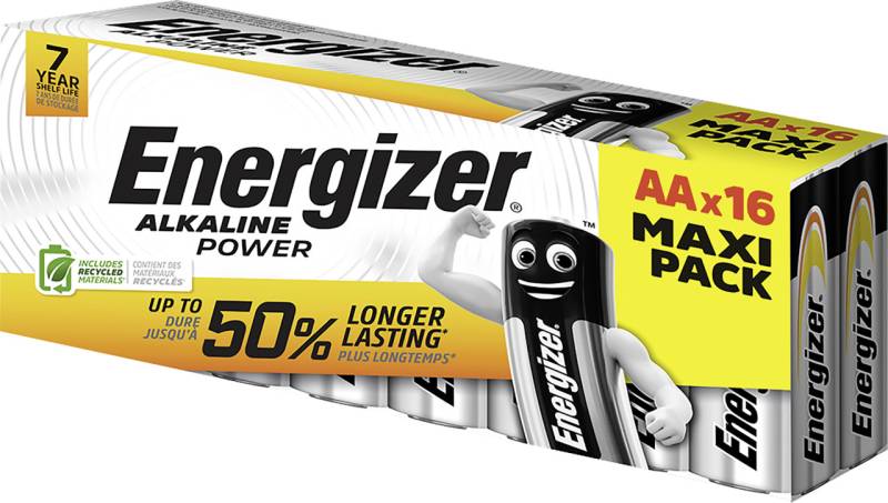 Energizer E91 Alkaline Power Batterie Mignon AA 1,5 V, 16er Pack von Energizer