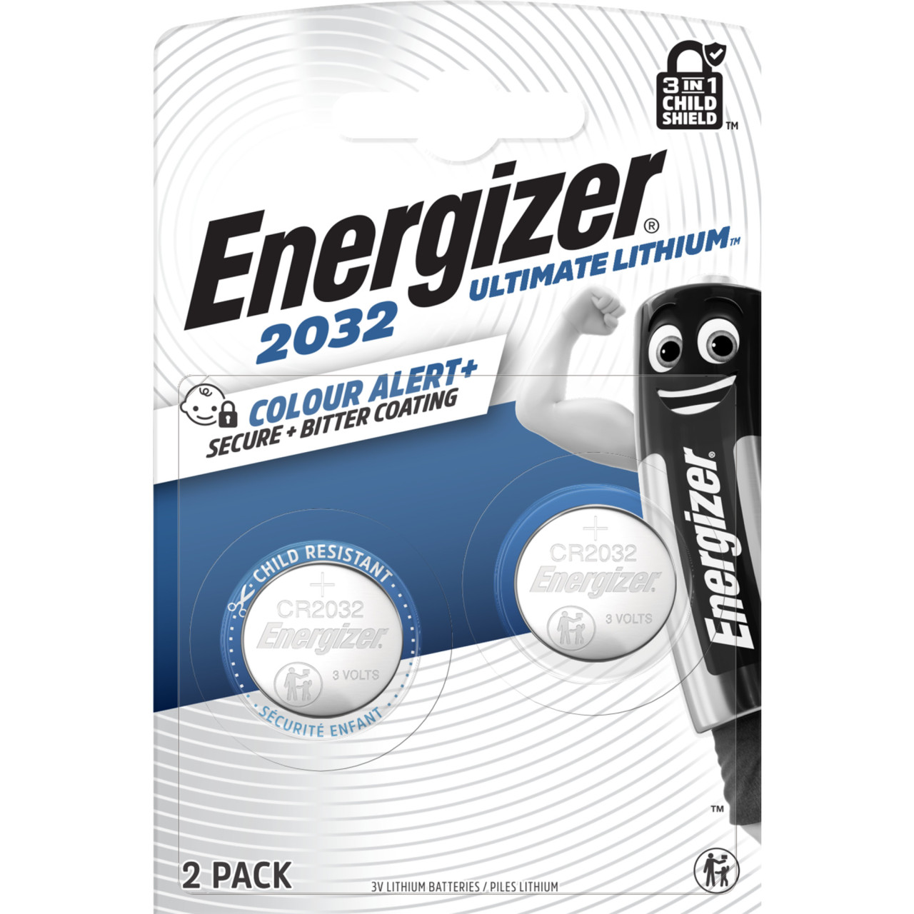 Energizer Knopfzelle CR 2032 Ultimate Lithium, 3 V, 2er Pack von Energizer