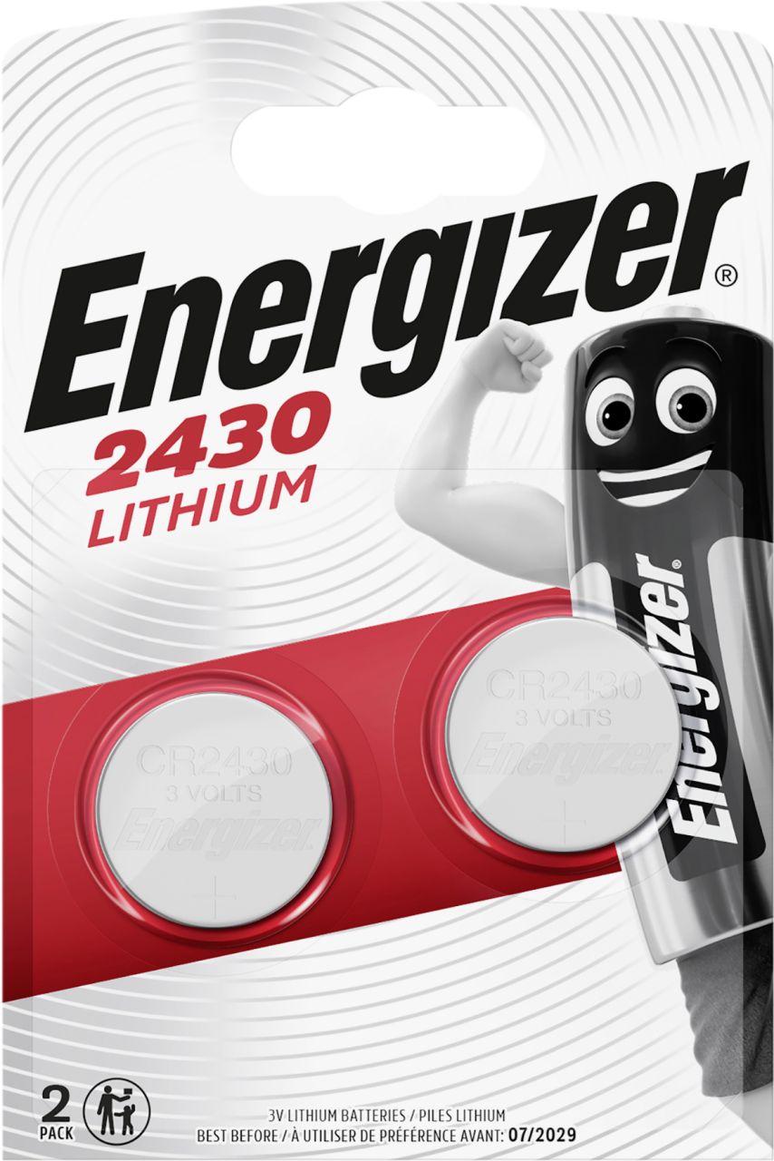 Energizer Knopfzelle CR 2430 Lithium, 3 V, 2er Pack von Energizer