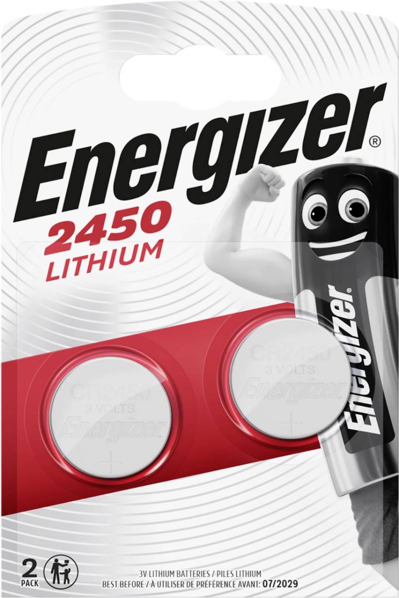 Energizer Knopfzelle CR 2450 Lithium, 3 V, 2er Pack Energizer Knopfzelle CR 2450 Lithium, 3 V, 2er Pack von Energizer