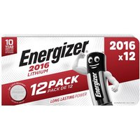 Energizer Knopfzelle CR 2016 3V 12 St. 90 mAh Lithium von Energizer