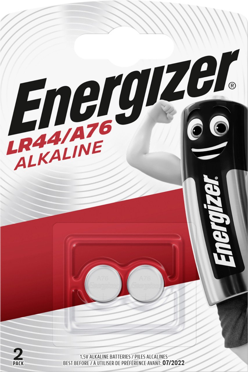 Energizer Knopfzelle LR 44 Alkaline, 1,5 V, 2er Pack von Energizer