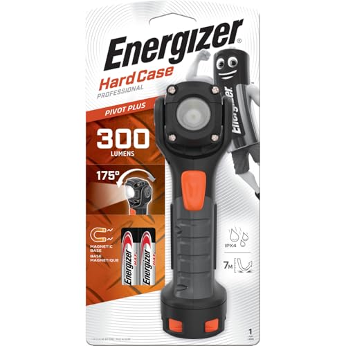 Energizer LED Taschenlampe, Hardcase Pivot, Extrem Hell für Haushalt, Outdoor und Notfall, Batterie Enthalten von Energizer