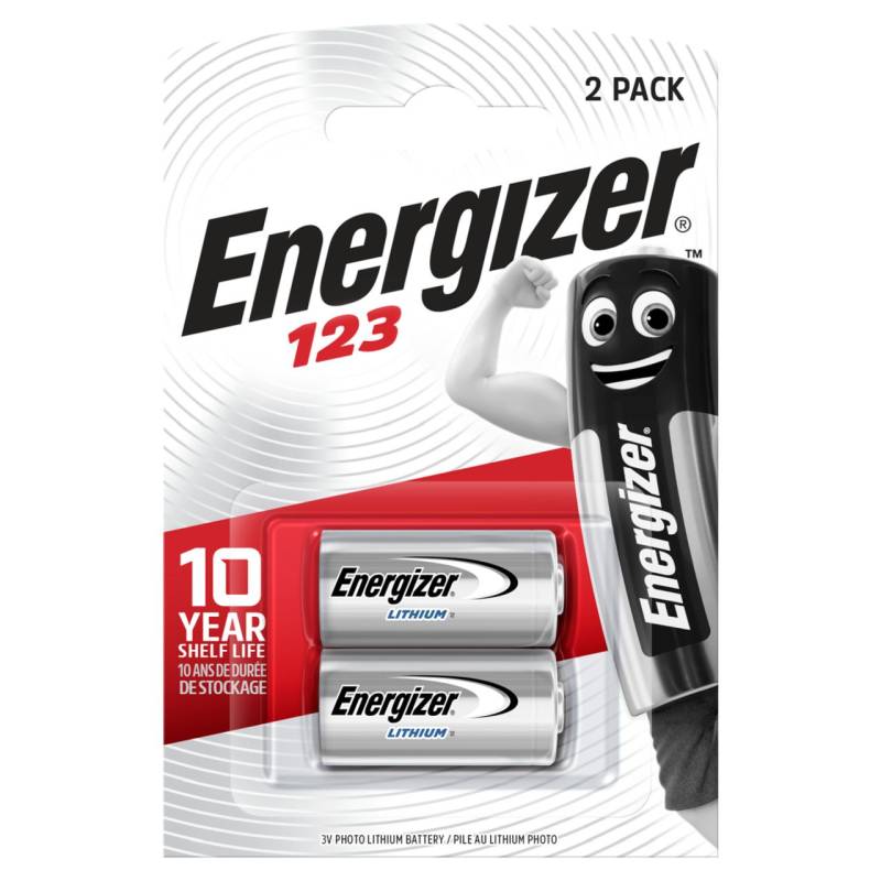 Energizer Lithium Fotobatterie CR123 3 V, 2er Pack von Energizer