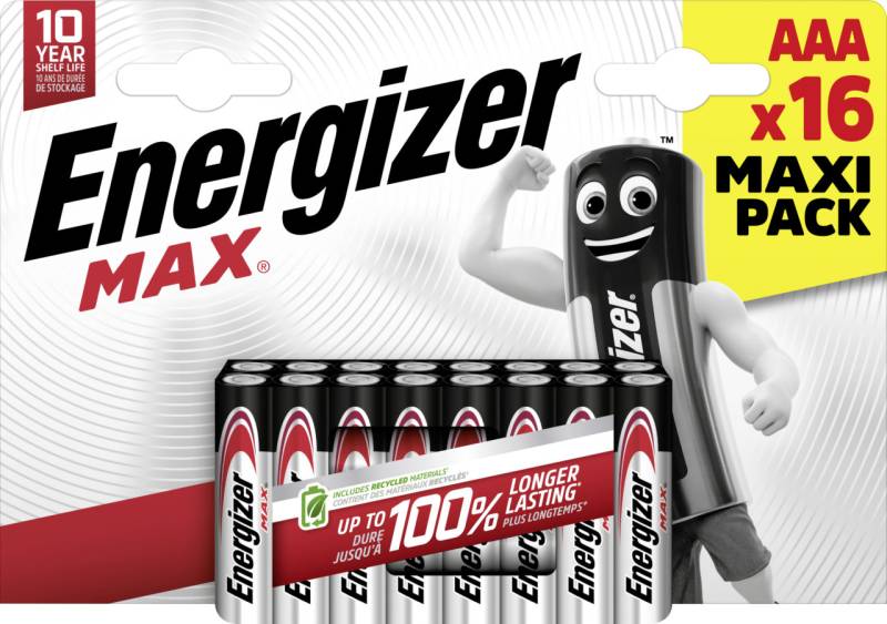 Energizer Max Alkaline Batteie Micro AAA 1,5 V, 16er Pack Energizer Max Alkaline Batteie Micro AAA 1,5 V, 16er Pack von Energizer
