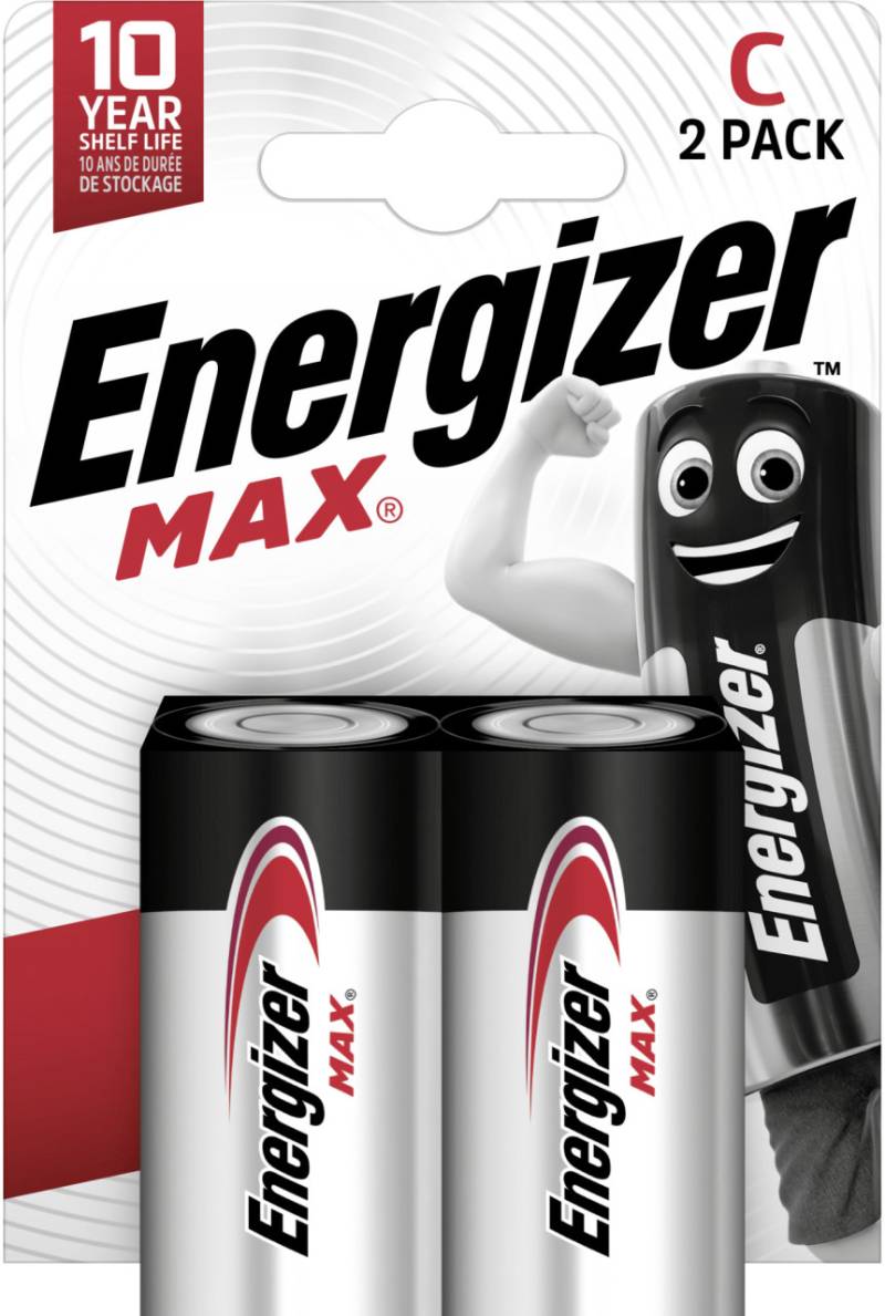 Energizer Max Alkaline Batterie Baby C 1,5 V, 2er Pack von Energizer