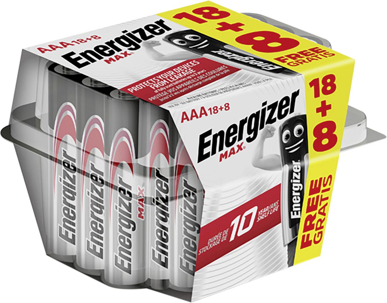 Energizer Max Alkaline Batterie Micro AAA 1,5 V, 18 + 8er Pack von Energizer