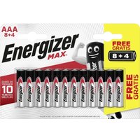 Max Alkaline Batterie Micro aaa 1,5 v, 8 + 4er Pack - Energizer von Energizer