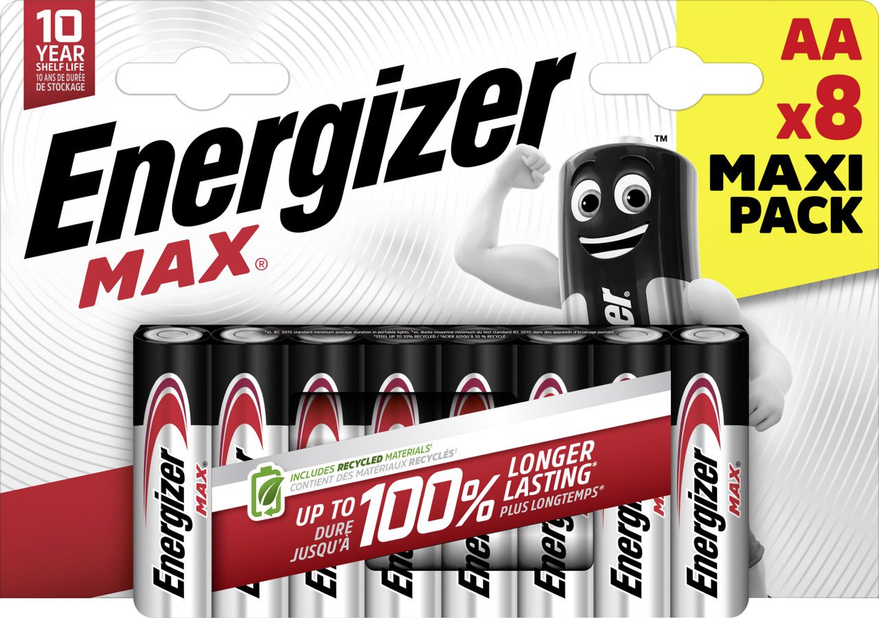 Energizer Max Alkaline Batterie Mignon AA 1,5 V, 8er Pack von Energizer