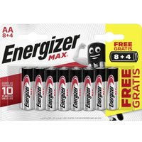 Max Alkaline Batterie Mignon aa 1,5 v 8 + 4er Pack - Energizer von Energizer
