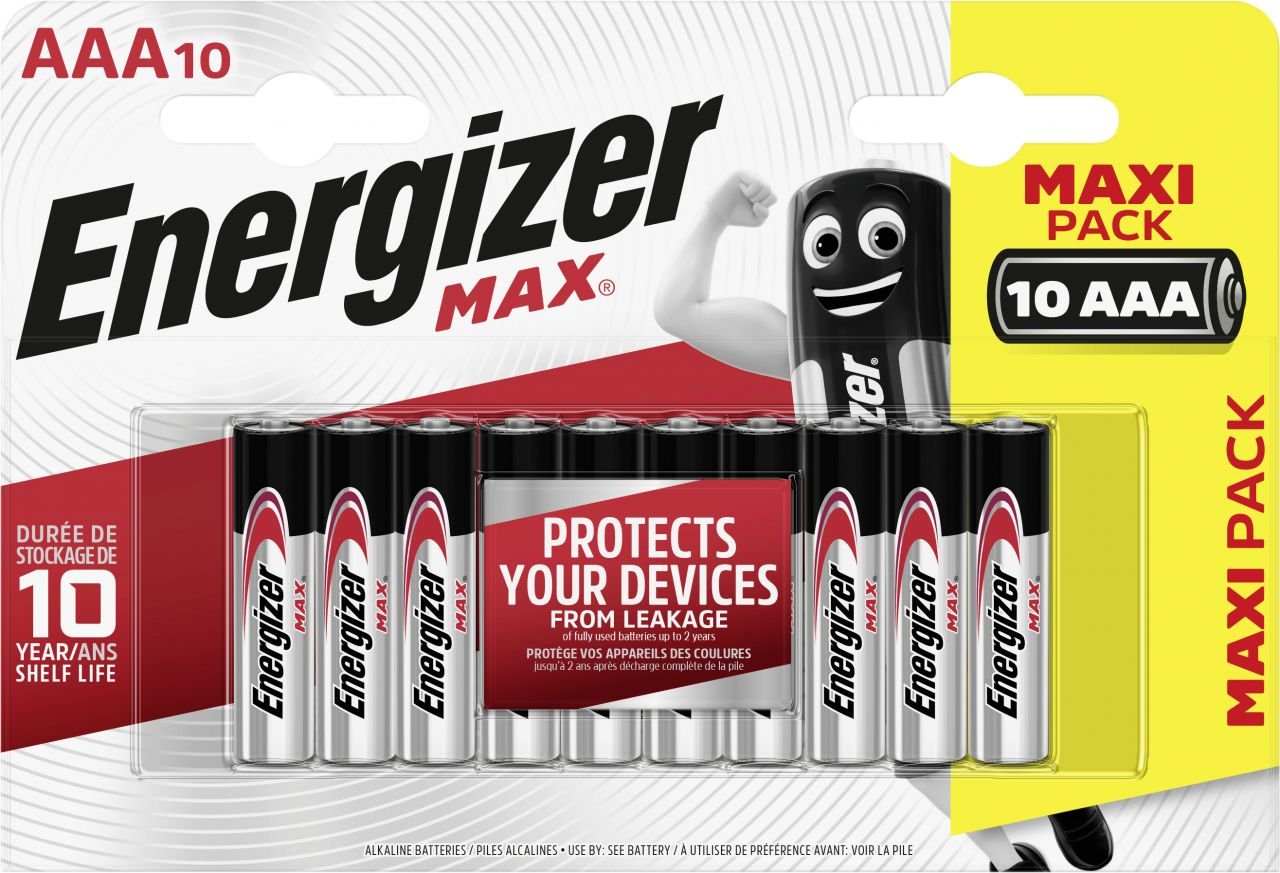 Energizer Max Alkaline Battrie Micro AAA 1,5 V, 10er Pack Energizer Max Alkaline Battrie Micro AAA 1,5 V, 10er Pack von Energizer