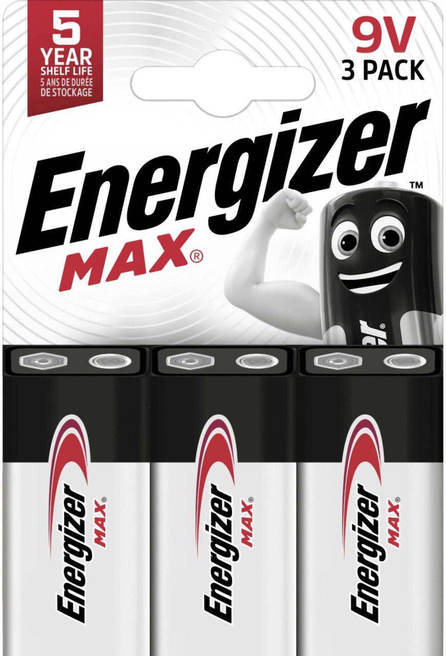 Energizer Max Alkaline E-Block Batterie 9 V, 3er Pack Energizer Max Alkaline E-Block Batterie 9 V, 3er Pack von Energizer