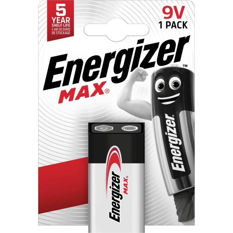 Energizer Alkaline Batterie Max 9V E-Block 1 Stück von Energizer