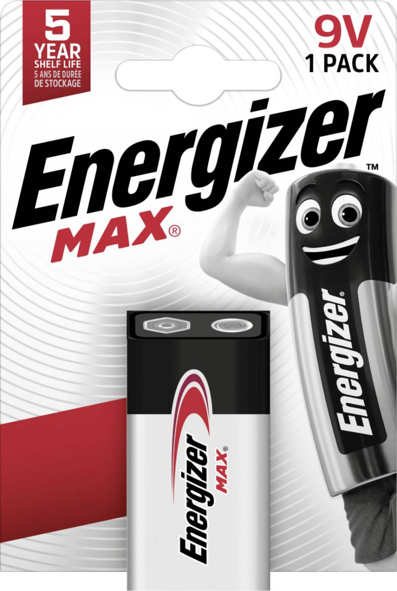 Energizer Max Alkaline E-Block Batterie 9 V von Energizer