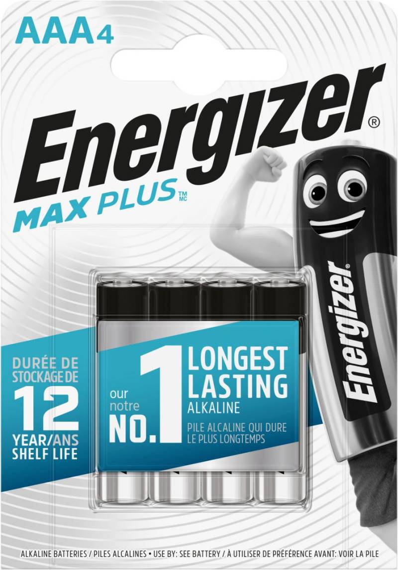 Energizer Max Plus Alkaline Micro AAA 1,5 V, 4er Pack von Energizer