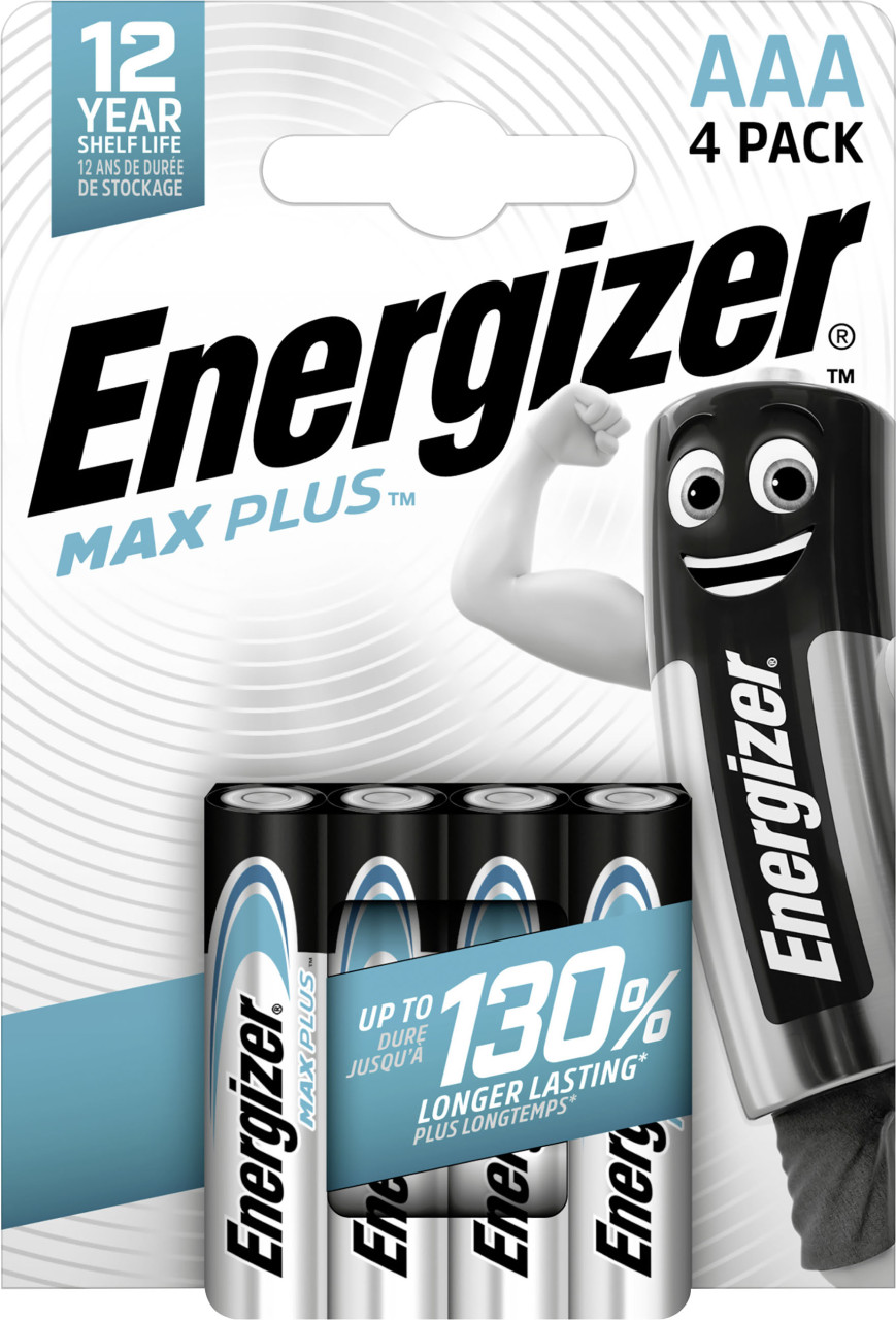 Energizer Max Plus Alkaline Micro AAA 1,5 V, 4er Pack von Energizer