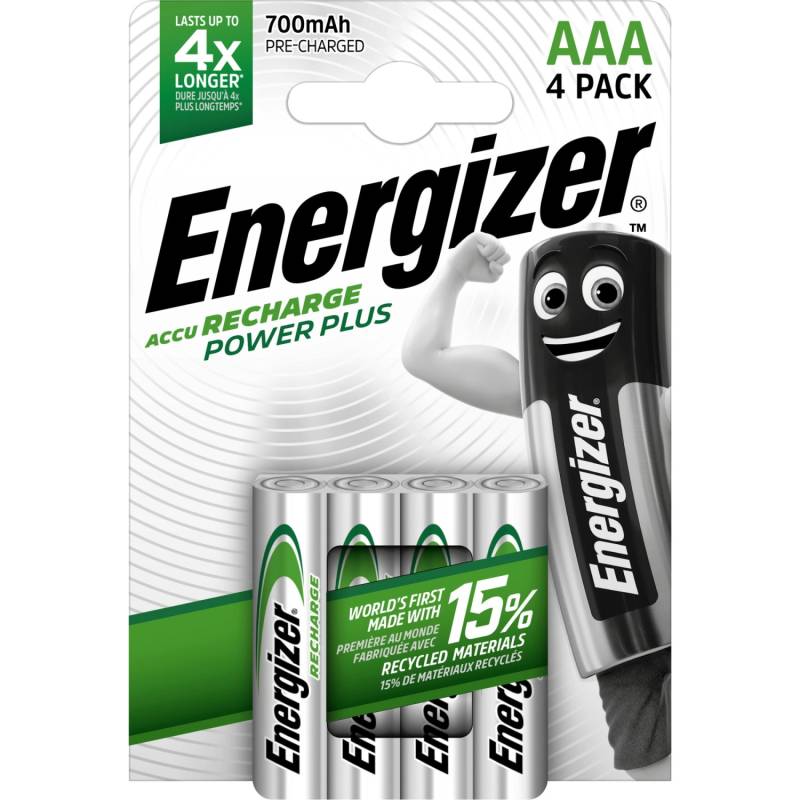Energizer Akku Power Plus AAA Micro 700 mAh 4 Stück von Energizer