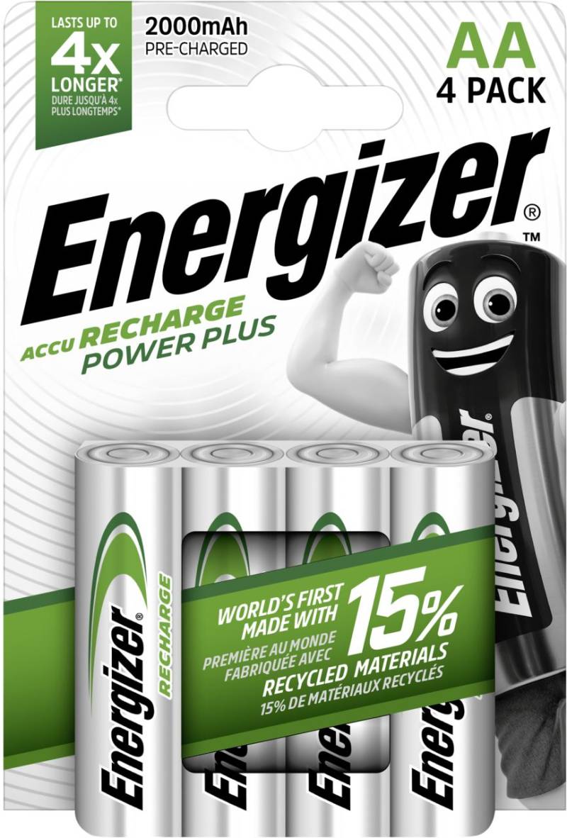 Energizer NiMH Akku Power Plus Mignon AA 2.000 mAh 4er Pack von Energizer
