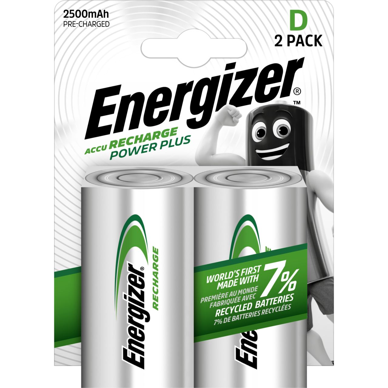 Energizer NiMH Akku Power Plus Mono D 2.500 mAh 2er Pack Energizer NiMH Akku Power Plus Mono D 2.500 mAh 2er Pack von Energizer