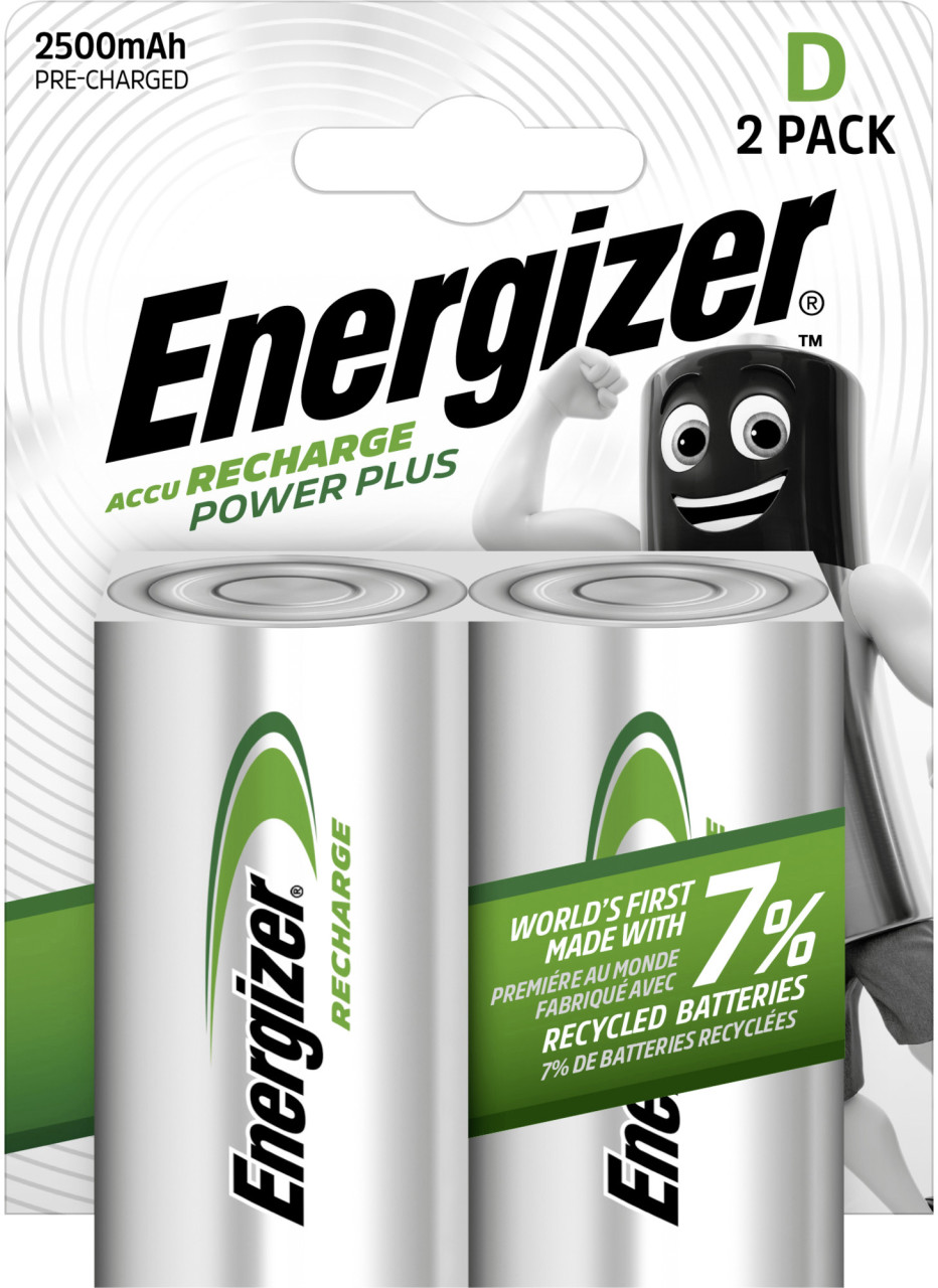 Energizer NiMH Akku Power Plus Mono D 2.500 mAh 2er Pack von Energizer