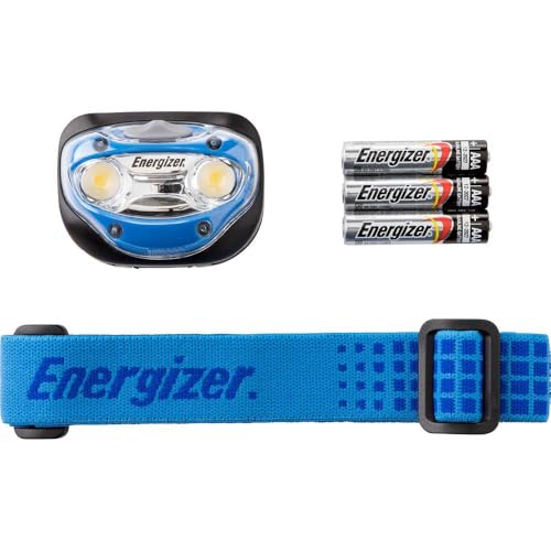 Energizer Stirnlampe LED, Vision Superhelle Kopflampe für Camping, Outdoor und Wandern, Batterie Enthalten, Blau von Energizer