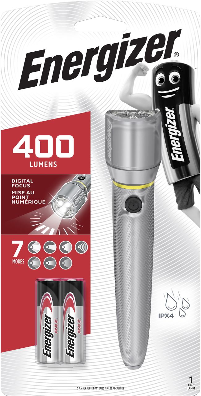 Energizer Taschenlampe Vision HD metal 2AA silber von Energizer