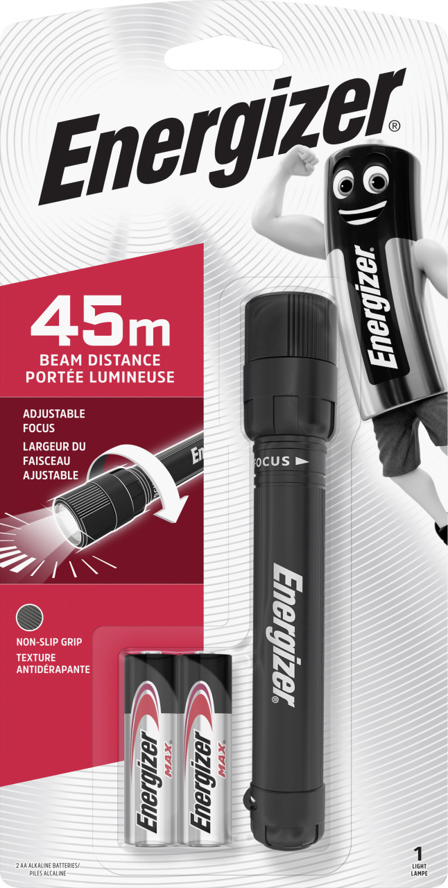 Energizer Taschenlampe X-Focus LED inkl. 2 x AA, 37 Lumen 53m Reichweite von Energizer