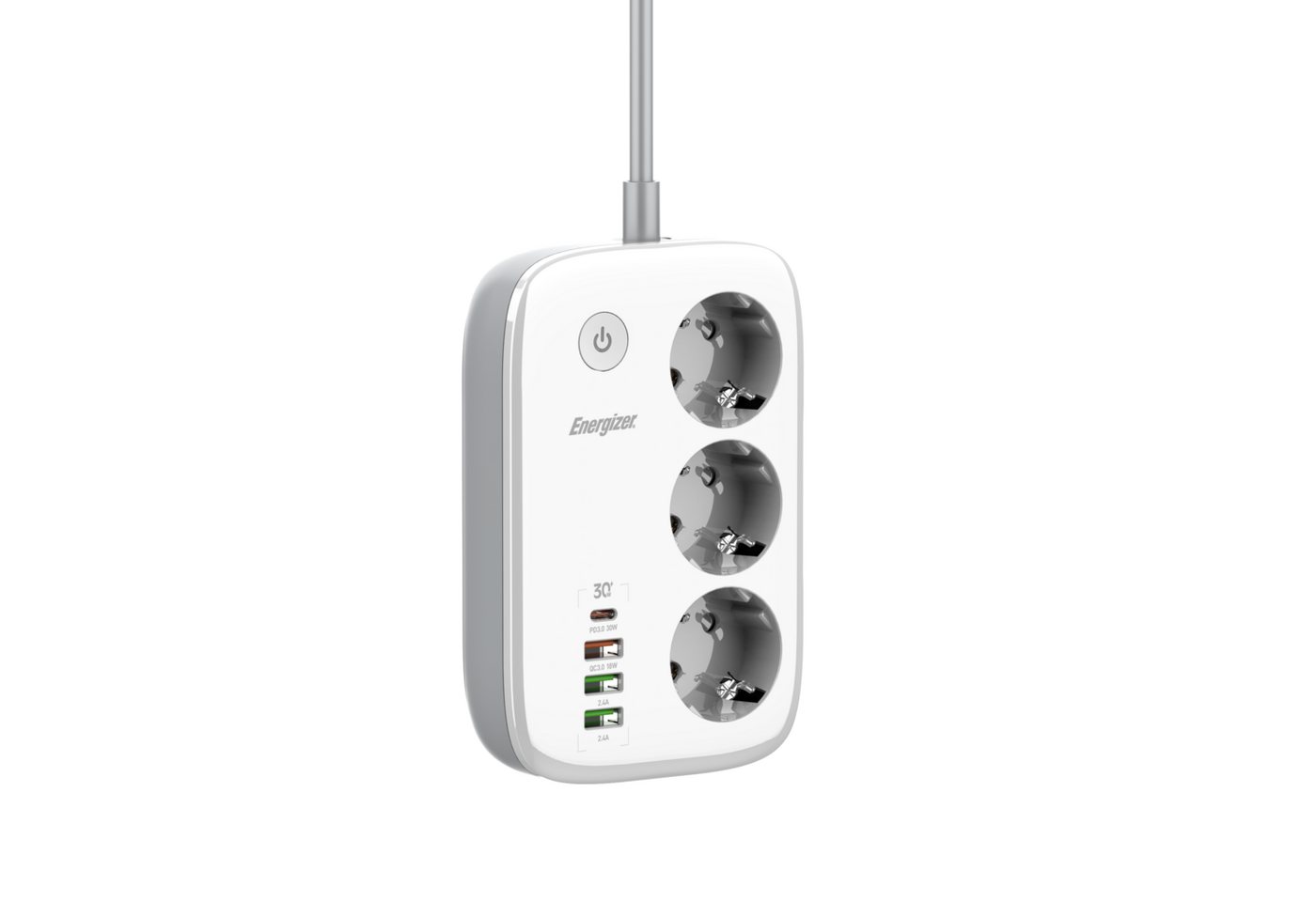 Energizer WLAN-Steckdosenleiste EPB2500W02EU 3-fach mit 4x USB Energizer WLAN-Steckdosenleiste EPB2500W02EU 3-fach mit 4x USB von Energizer