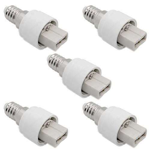 5x E14 auf G9 Adapter Lampensockel Lampenfassung Konverter E14 Fassung auf G9 für LED Halogen Energiesparlampen aus Hochwertigem Keramik von Energmix