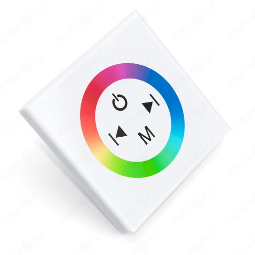 Led RGB Controller Einbaucontroller Dimmer Steuergerät Touch Panel"Touch"-Bedienung Weiß von Energmix
