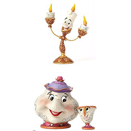 Disney Tradition Ooh La La (Lumiere Figur) + Disney Tradition A Mother's Love (Mrs. Potts & Chip Figur) von Enesco